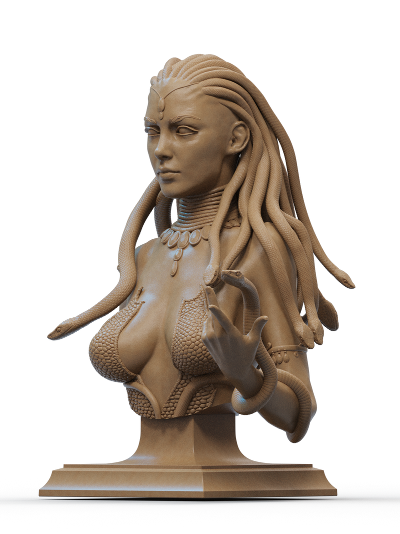 Medusa Resin Bust - Design 2 - view 2