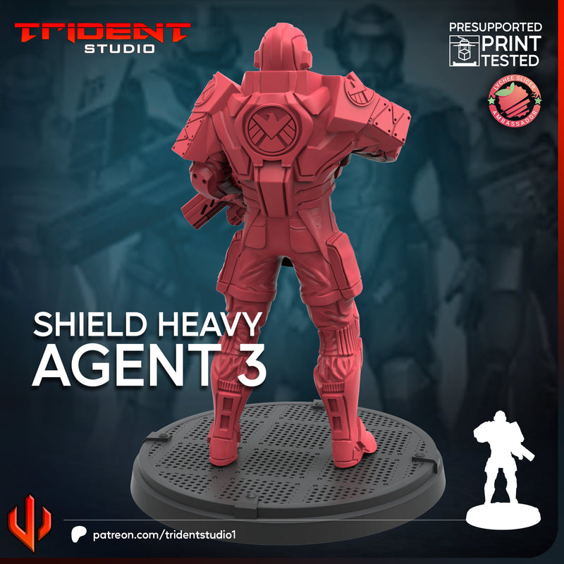 SHIELD HEAVY AGENT - Marvel MCP-Compatible 40mm Resin Miniature