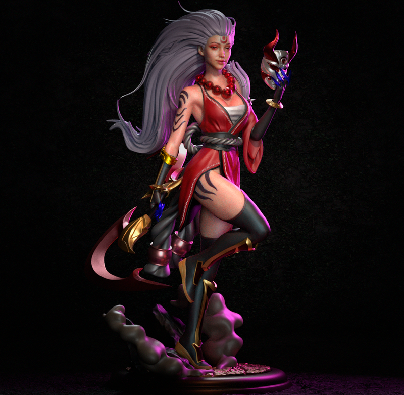 Blood Moon Diana Resin Statue - view 2