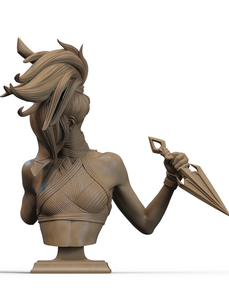 Akali Resin Bust - view 3