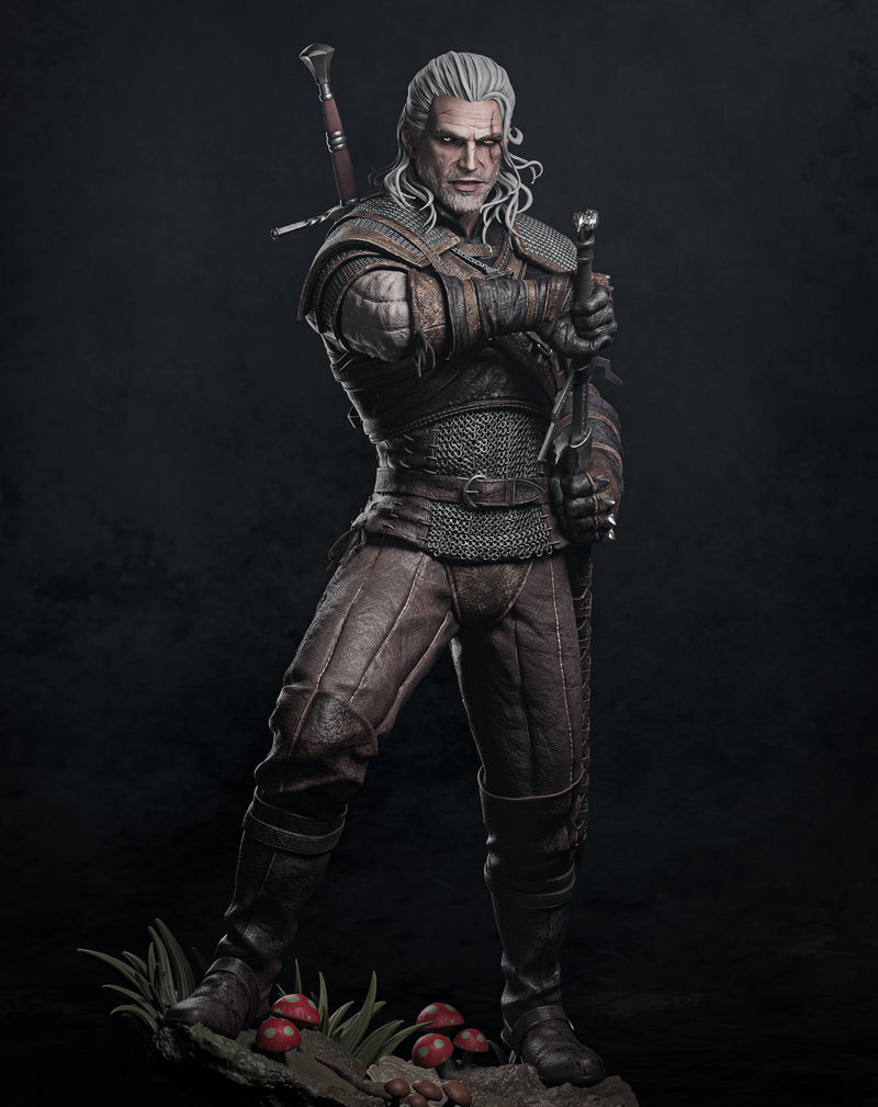 Geralt Resin Statue - view 3