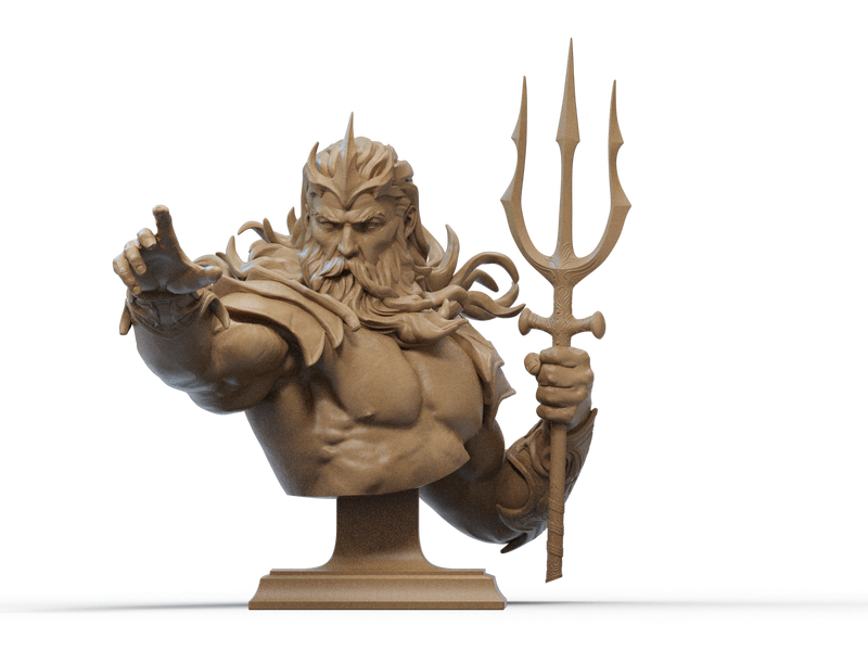 Poseidon Resin Bust - view 6