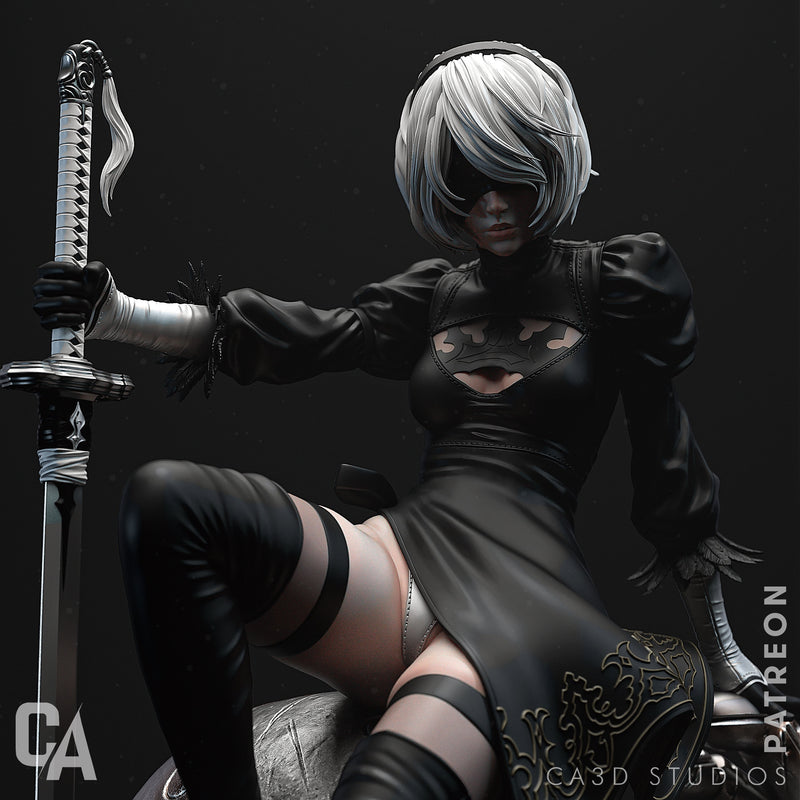 2B Resin Statue - Design 2 - view 1