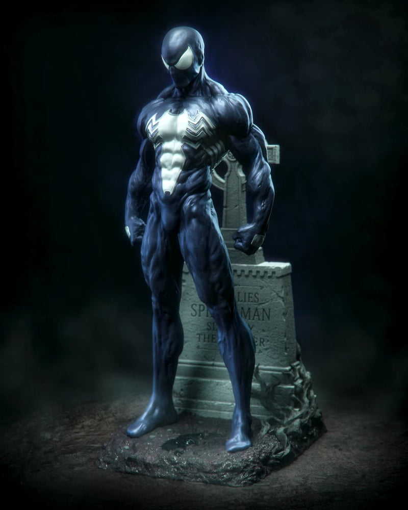 Symbiote Spiderman Resin Statue - view 2