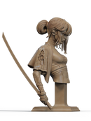 Cyber Samurai Resin Bust - view 2