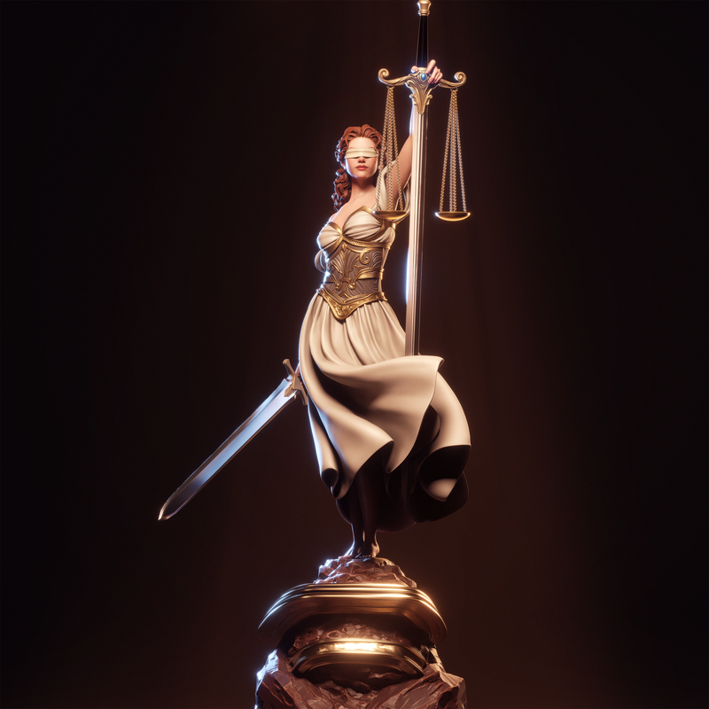 Justice Resin Statue - view 7