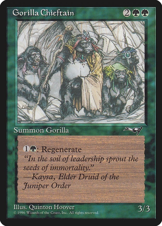 Gorilla Chieftain (Two Gorilla Art) [Alliances]