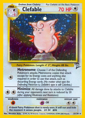 Clefable (005/130) (Base Set 2)