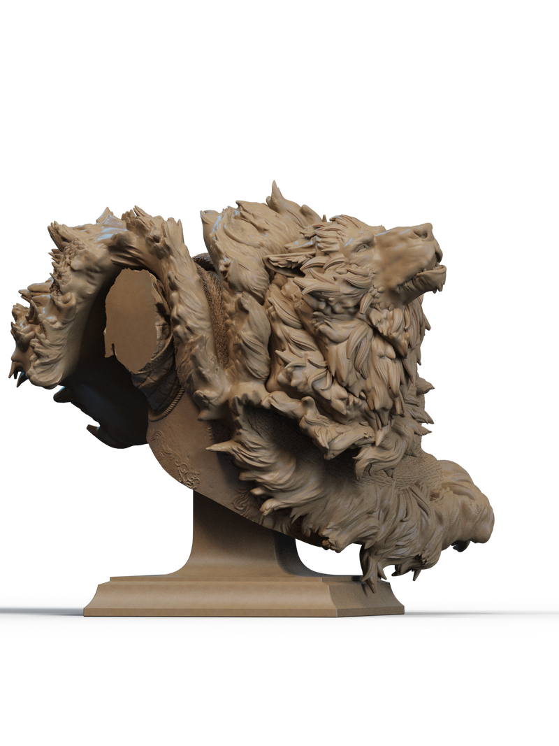 Blaidd Resin Bust - view 2