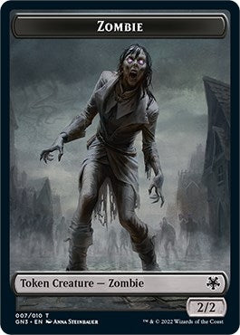 Zombie Human Soldier Double sided Token [GN3]