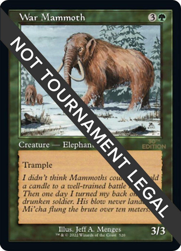 War Mammoth Retro Frame (520) [30A]