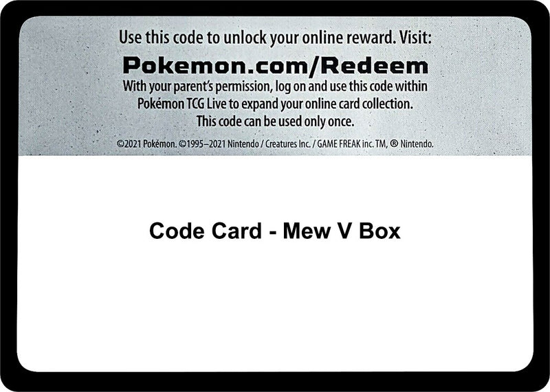 Code Card Mew V Box [MCAP]