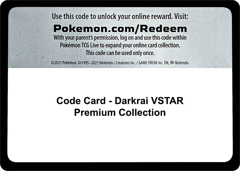 Code Card Darkrai VSTAR Premium Collection [MCAP]