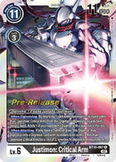 Image for Justimon: Critical Arm [Xros Encounter Pre-Release Cards]