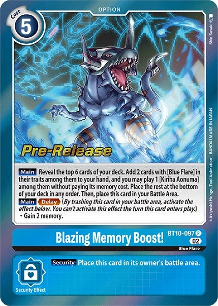 Image for Blazing Memory Boost! [Xros Encounter Pre-Release Cards]