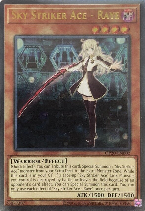 Sky Striker Ace Raye UTR (OP20-EN002) [OP20]