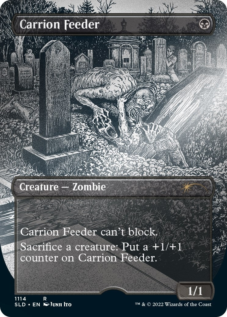 Carrion Feeder Borderless Foil Etched (1114) [SLD]