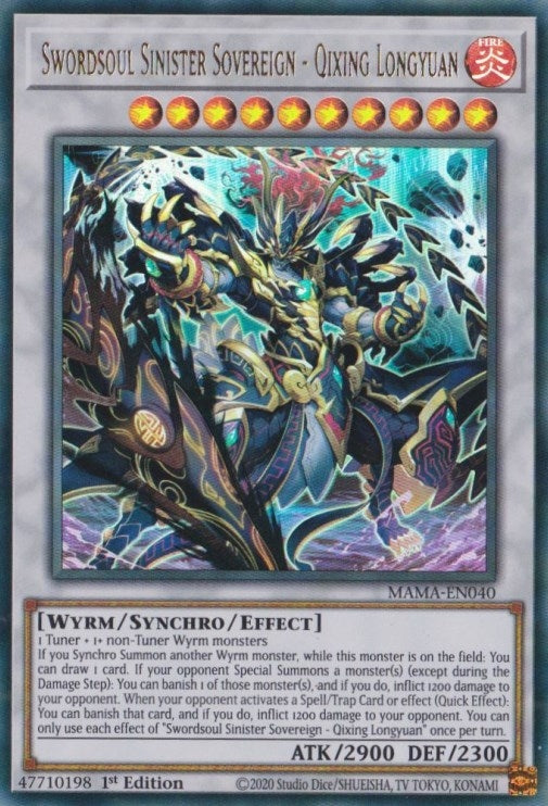 Swordsoul Sinister Sovereign - Qixing Longyuan Ultra Rare