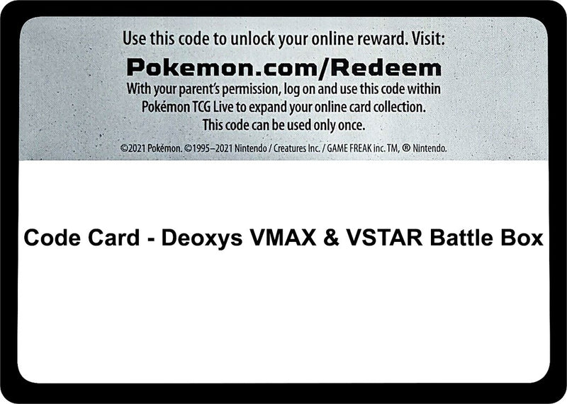 Code Card Deoxys VMAX and VSTAR Battle Box [MCAP]