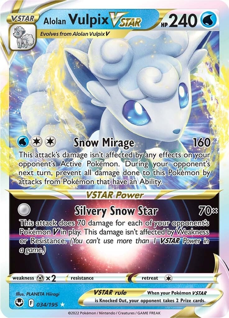 Alolan Vulpix VSTAR (034/195) [SWSH12]