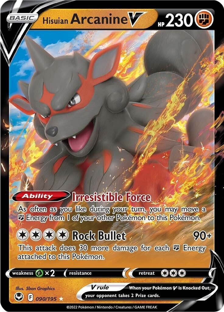Hisuian Arcanine V (090/195) [SWSH12]