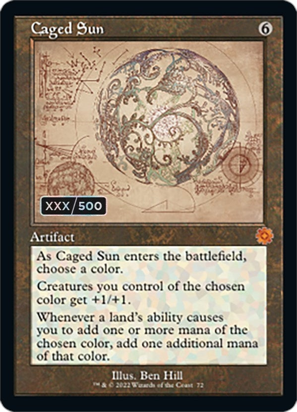 Caged Sun Schematic Serial Numbered (72) [BRR]