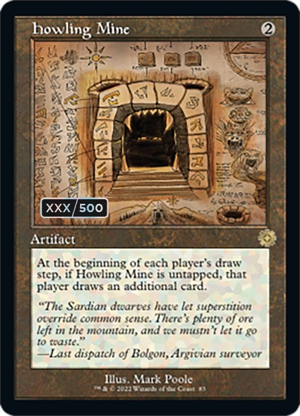 Howling Mine Schematic Serial Numbered (83) [BRR]