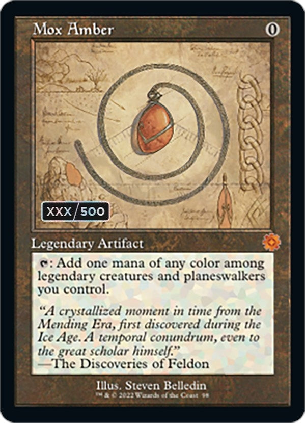 Mox Amber Schematic Serial Numbered (98) [BRR]