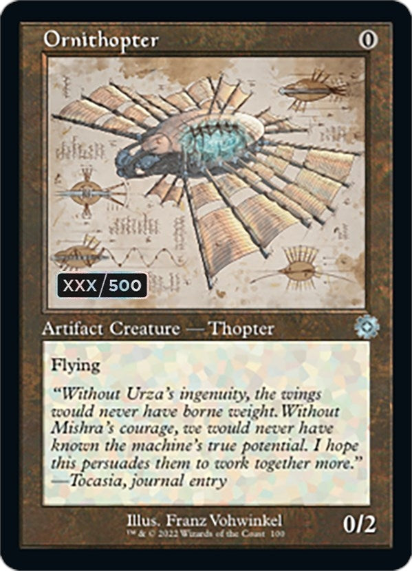 Ornithopter Schematic Serial Numbered (100) [BRR]