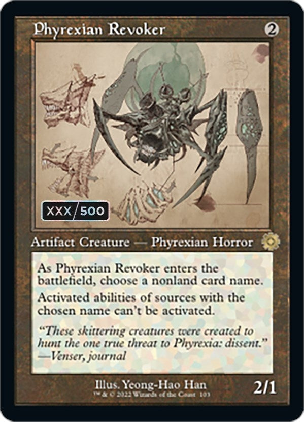 Phyrexian Revoker Schematic Serial Numbered (103) [BRR]
