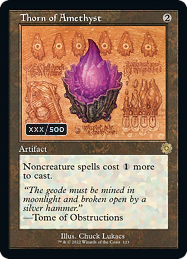 Thorn of Amethyst Schematic Serial Numbered (123) [BRR]
