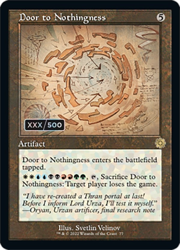 Door to Nothingness Schematic Serial Numbered (77) [BRR]