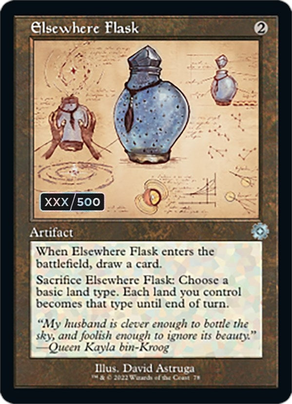 Elsewhere Flask Schematic Serial Numbered (78) [BRR]