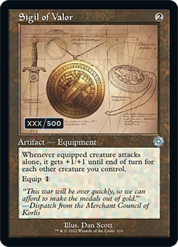 Sigil of Valor Schematic Serial Numbered (116) [BRR]