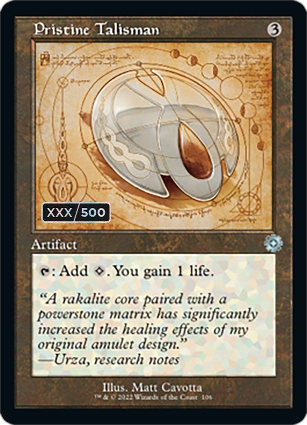 Pristine Talisman Schematic Serial Numbered (106) [BRR]