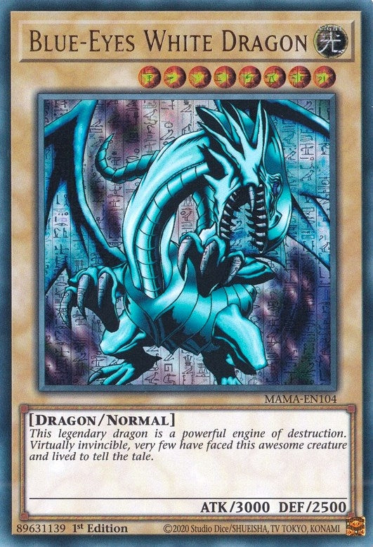 Blue Eyes White Dragon Ultra Pharaohs Rare (MAMA-EN104) [MAMA]