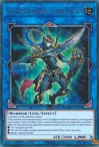 Black Luster Soldier Soldier of Chaos Ultra Pharaohs Rare (MAMA-EN073) [MAMA]
