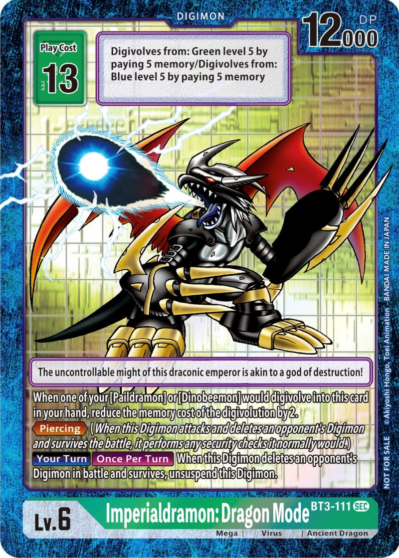Image for Imperialdramon: Dragon Mode - BT3-111 (Alternate Art) [Draconic Roar]