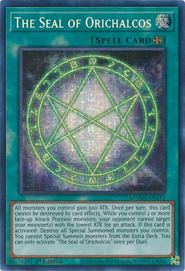 The Seal of Orichalcos Secret Pharaohs Rare (MAMA-EN111) [MAMA]