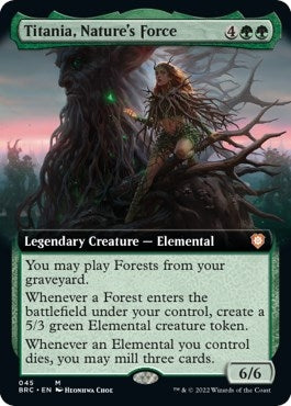 Titania, Nature's Force (Extended Art) [The Brothers' War Commander]