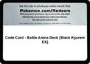 Code Card Battle Arena Deck Black Kyurem EX [SM02]