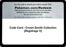 Code Card Crown Zenith Collection Regidrago V [CRZ]