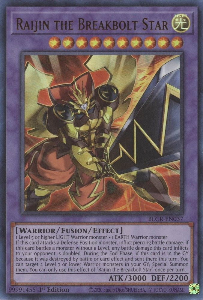 Raijin the Breakbolt Star (BLCR-EN037) [BLCR]