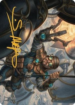 Powerstone Engineer Art Card Gold Stamped Signature (2) [ASBRO]