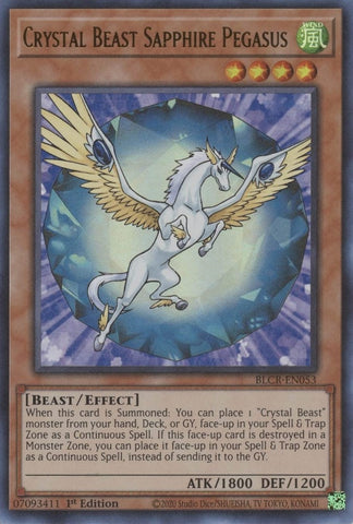 Crystal Beast Sapphire Pegasus (BLCR-EN053) [BLCR]