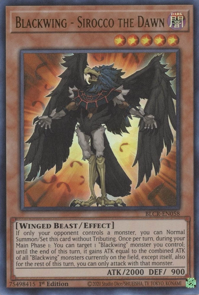 Blackwing Sirocco the Dawn (BLCR-EN058) [BLCR]