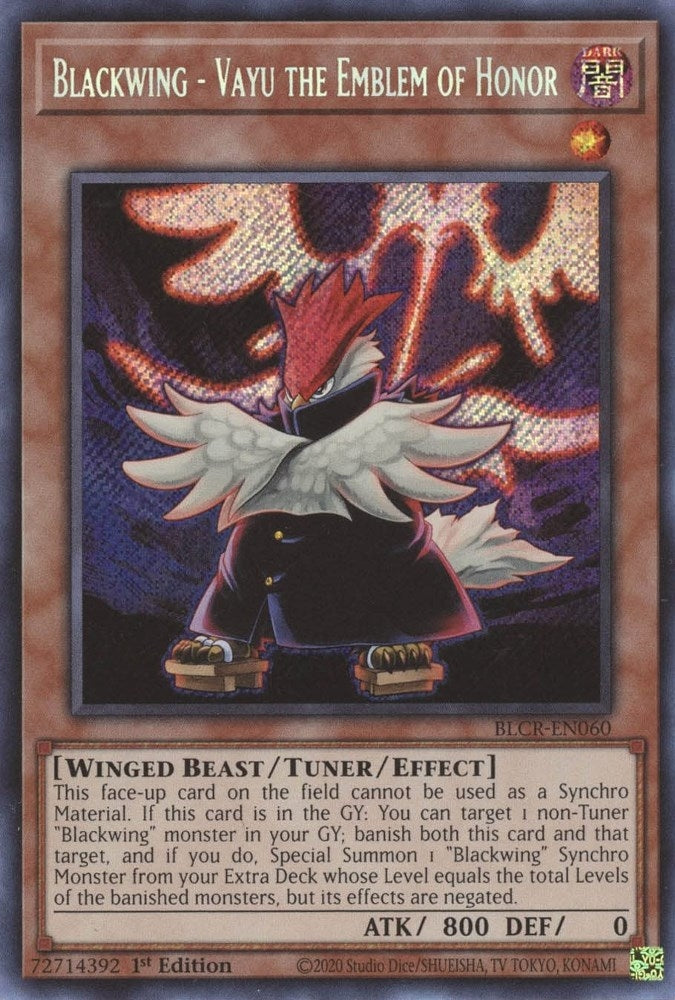 Blackwing Vayu the Emblem of Honor (BLCR-EN060) [BLCR]
