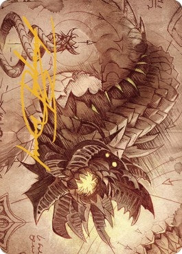 Wurmcoil Engine Art Card Gold Stamped Signature (81) [ASBRO]