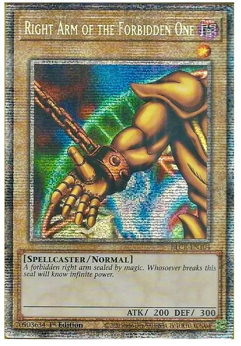 Right Arm of the Forbidden One Starlight Rare (BLCR-EN104) [BLCR]