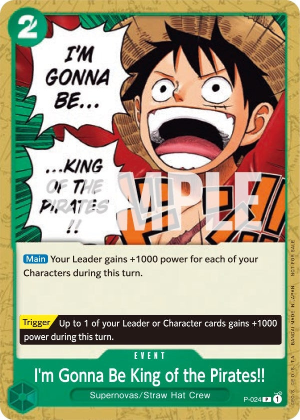Im Gonna Be King of the Pirates (P-024) [OP-PR]